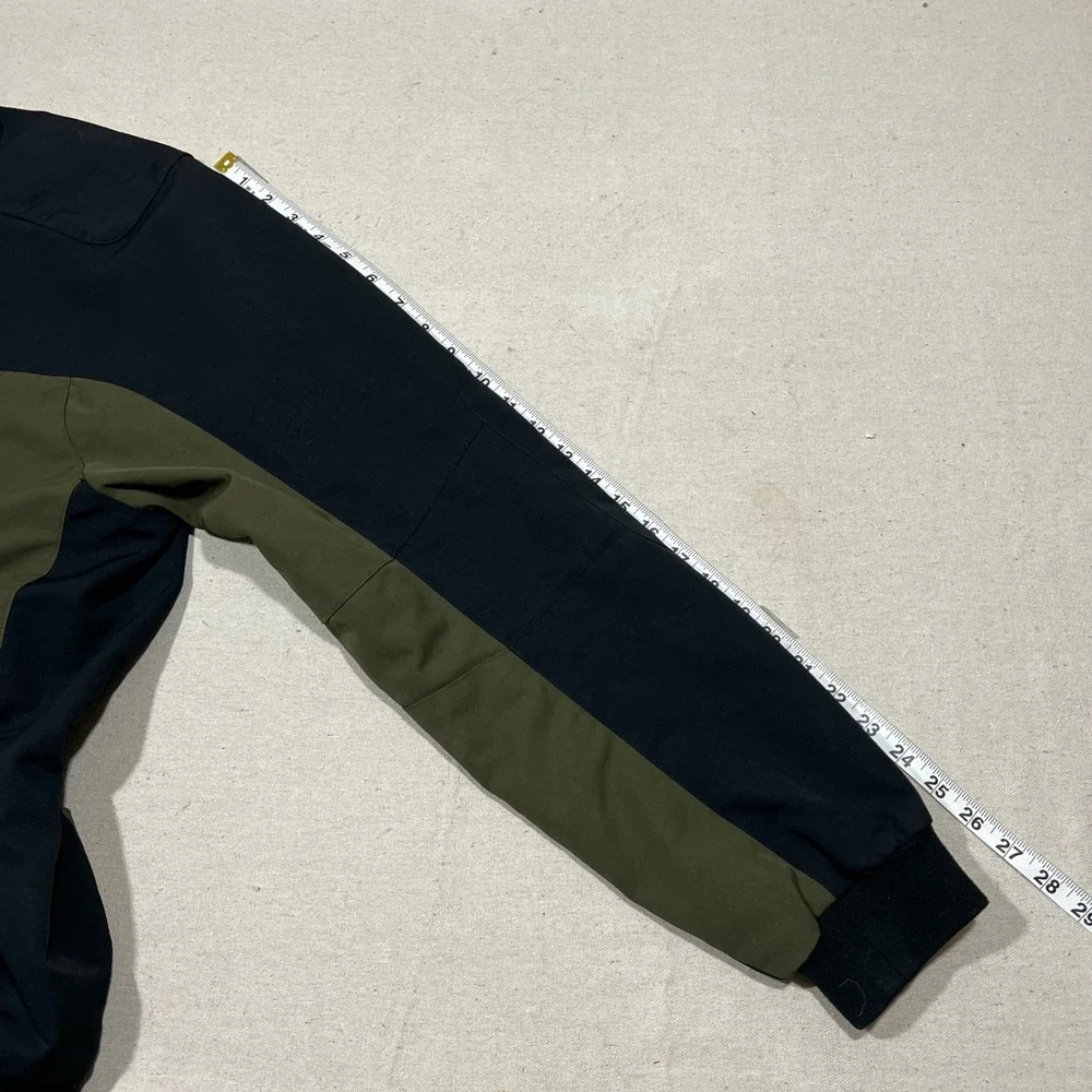 RLX Ralph Lauren Men Colorblock Full Zip‎ Jacket Black Olive Green XL